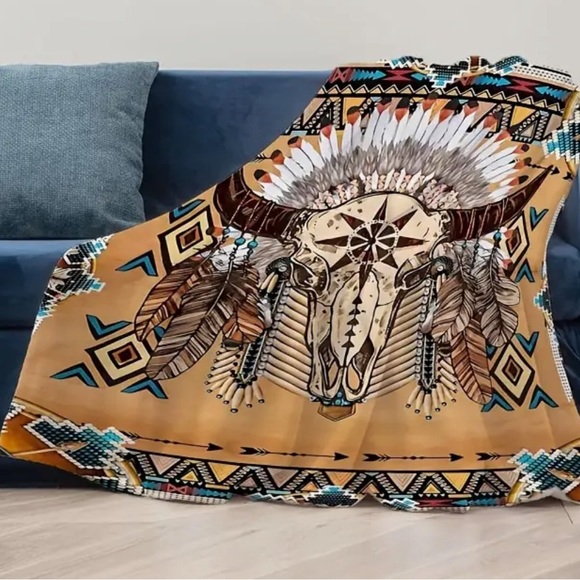 Blanket so cozy!American Native Blanket,Throw Blanket 51.18 inches by 59.06 NWOT - Picture 4 of 5